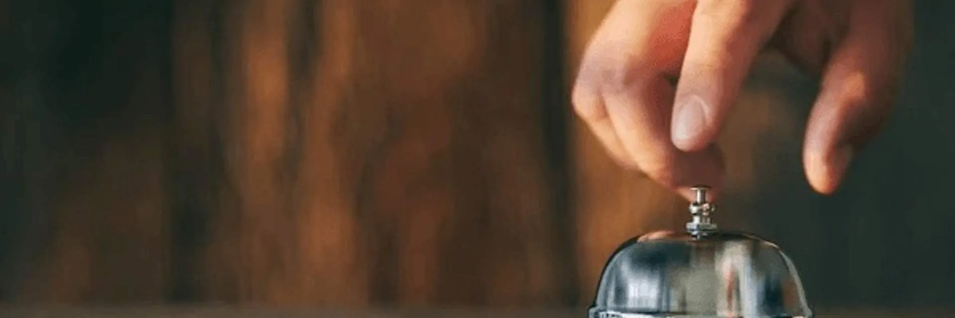 stock-photo-bell-counter-service-blurred-background