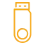 usb stick icon yellow